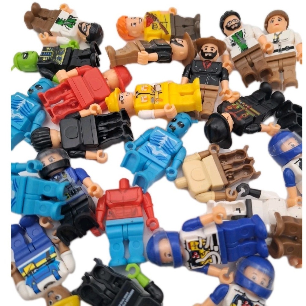 Vintage Mega Block Mini Figure Lot 26 Kids Toys Crafts Cake Toppers